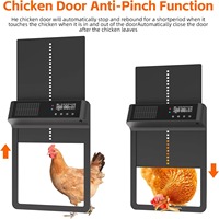 Porte de poulailler/pigeonnier intelligente SLS, commande par application, alimentation solaire, batterie lithium intégrée, anti-pincement, anti-prédateur, utilisation extérieure domestique