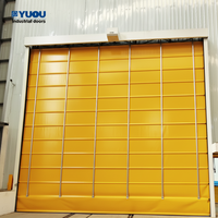 Puerta enrollable de PVC para exteriores, cortina enrollable antiviento, puerta apilable de alta velocidad, acabada