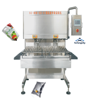 Vente chaude Machine de remplissage et de bouchage semi-automatique aseptique pour sachets en boîte, huile, eau pure, boissons, lait, BIB, haute précision