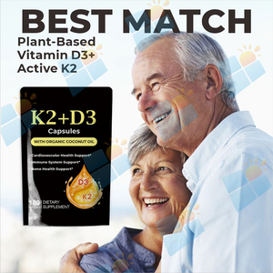 SUNI OEM ODM Vitamine D3 K2 Capsules Gélules Supplément Vente en Gros en Vrac Naturel Marque Privée Vitamine D3 K2 Gélule pour Adultes - Product Image 3