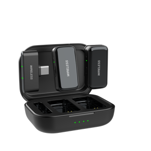 Microphone cravate omnidirectionnel sans fil SX33, réduction de bruit, portée de transmission de 20 m, pour les interviews de rue, les vidéos musicales - Product Image 2