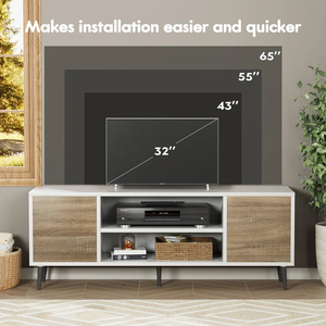 Mueble de TV Minimalista Nórdico con Diseño Moderno y Sencillo, Puede Alojar Televisores de 32 a 65 Pulgadas - Product Image 2