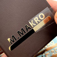 Autocollant personnalisé auto-adhésif résistant aux UV, imperméable, transparent, avec logo métallique en relief, pour transfert d'étiquettes, autocollant permanent