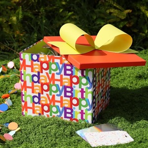 กล่องของขวัญวันเกิดขนาดกลางมีฝาปิด เหมาะสำหรับให้เป็นของขวัญ และสามารถปรับแต่งได้ตามความต้องการ - Product Image 2