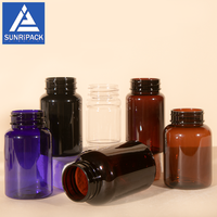 Sunripack Capsule PET Bouteille plastique 37/400 col 150ml/120ml/100ml avec bouchon à vis pour pilules et comprimés de médicaments liquides