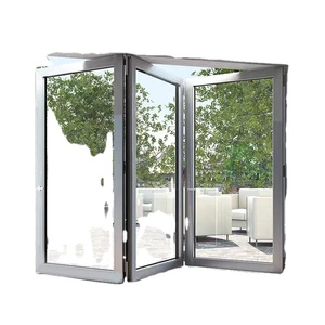 Nhôm Chống Trộm Có Thể Thu Vào An Ninh Trượt Gấp Cửa Sổ <span class=keywords><strong>Grill</strong></span> Cửa Đôi Glaze Thiết Kế - Product Image 6