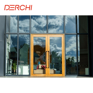 Porte a Doppio Vetro Personalizzate con Telaio in Alluminio, Stile Moderno, Resistenti agli Uragani, per Negozi e Hotel - Product Image 4