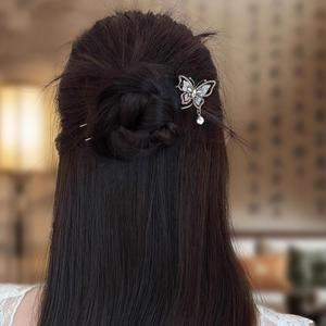 Horquillas para el Cabello en Forma de U con Elegantes Diseños de Mariposa y Perlas Colgantes, Nuevas Horquillas de Estilo Chino, Joyería para el Cabello, Adornos para Peinados - Product Image 5