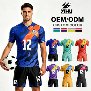 Maillots de football personnalisés avec impression par sublimation, noms et numéros d'équipe, livraison directe OEM pour tous. - Product Image 1