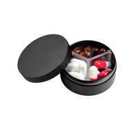 Boîtes à pilules miniatures en aluminium, portables, étanches, usinées sur commande par CNC, avec joint sécurisé pour les médicaments quotidiens et l'utilisation en extérieur