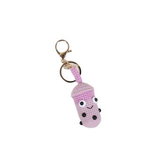 Handmade Cute Crochet Bubble Boba Milk Tea <b>Cup</b> Bag Charm Soft Mini Knitted Amigurumi Doll Plush Pendant Accessory Key Chain Bulk - Product Image 2