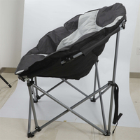 Grand canapé rembourré pliable et surdimensionné pour le camping, chaise de camping ronde avec papillon et soucoupe de lune de luxe