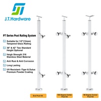 Kits de poteaux de balustrade Série P7, hauteur 36" et 42", en acier inoxydable 316 robuste, pour poteaux centraux, d'angle et d'extrémité, pour terrasses, escaliers et balcons