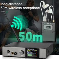 590.5-599.5mhz UHF sans fil iem système de moniteur intra-auriculaire stéréo
