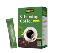 Café amincissant instantané sans sucre de haute qualité boisson Italie collagène infusé goût neutre emballé sac boîte suppléments à base de plantes