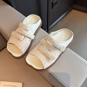 Sandales à double <span class=keywords><strong>velcro</strong></span> style Boken avec semelle épaisse rétro embossée pour un usage décontracté, chaussures pour enfants, pantoufles pour femmes - Product Image 3