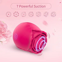 Jouets sexuels pour couples imperméables 2 en 1 à 10 fréquences de succion, vibrateur clitoridien et point G en forme de rose pour femmes, sensation électrifiante