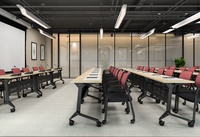 LEADCOM LS- 4-6A Mobilier de bureau, table de formation pliable et mobile, table de réunion, table de conférence avec étagère, structure de table