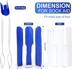 Aide à la pose de chaussettes pour personnes âgées, handicapées et femmes enceintes, dispositif d'aide à la pose de chaussettes sans se pencher, facile à mettre et à enlever, tire-chaussettes pour personnes âgées - Product Image 2