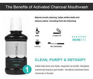 Bain de <span class=keywords><strong>bouche</strong></span> antibactérien pour usage domestique ou en voyage, améliore l'émail, blanchit les dents, saveur charbon, sans alcool, pour protéger les dents - Product Image 5