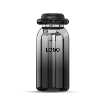 Botella de Agua Aislada al Vacío de Acero Inoxidable con Degradado Cromado, Termo Reflectante con Diseño de Asa Sin Costuras, Estilo Moderno y Elegante