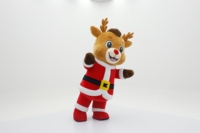 Déguisement Gonflable de Mascotte de Noël Dessin Animé et Anime Drôle, en Fourrure, Père Noël, Cerf, Rennes, Panda, Accessoires de Parade pour Halloween et Noël