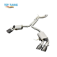 Échappement pour Porsche Macan 95B Turbo S GTS V6 2.9T 3.0T 3.6T 2013- Acier inoxydable Silencieux à soupapes Catback Embouts d'échappement