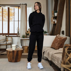 Haute qualité léger 500gsm français éponge à capuche décontracté col rond hiver automne imprimé lettre motif durable tissé - Product Image 1