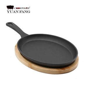 Sartén ovalada de hierro fundido de 25CM, plancha para fregar, sartén pesada - Product Image 4