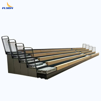 Banc durable de planche de bois dur pour la tribune de terrain de jeu d'école et les supports escamotables