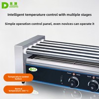 Machine à hot-dogs rotative entièrement automatique à température constante, à économie d'énergie, en acier inoxydable, chauffage électrique commercial