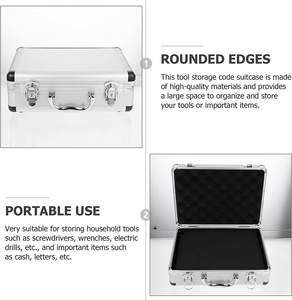 Maletín de Aluminio, Caja de Herramientas, Caja de Almacenamiento, Estuche de Transporte, Maletas con Cierre de Código, Organizador para Equipaje, Artesanos, Viajes - Product Image 6