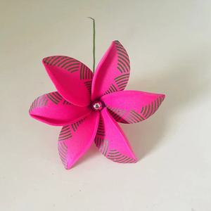 Pique à cheveux en plumeria, accessoires capillaires floraux en mousse, tige unique, diadème artificiel style insulaire, diadème hibiscus polynésien, Hakus - Product Image 6