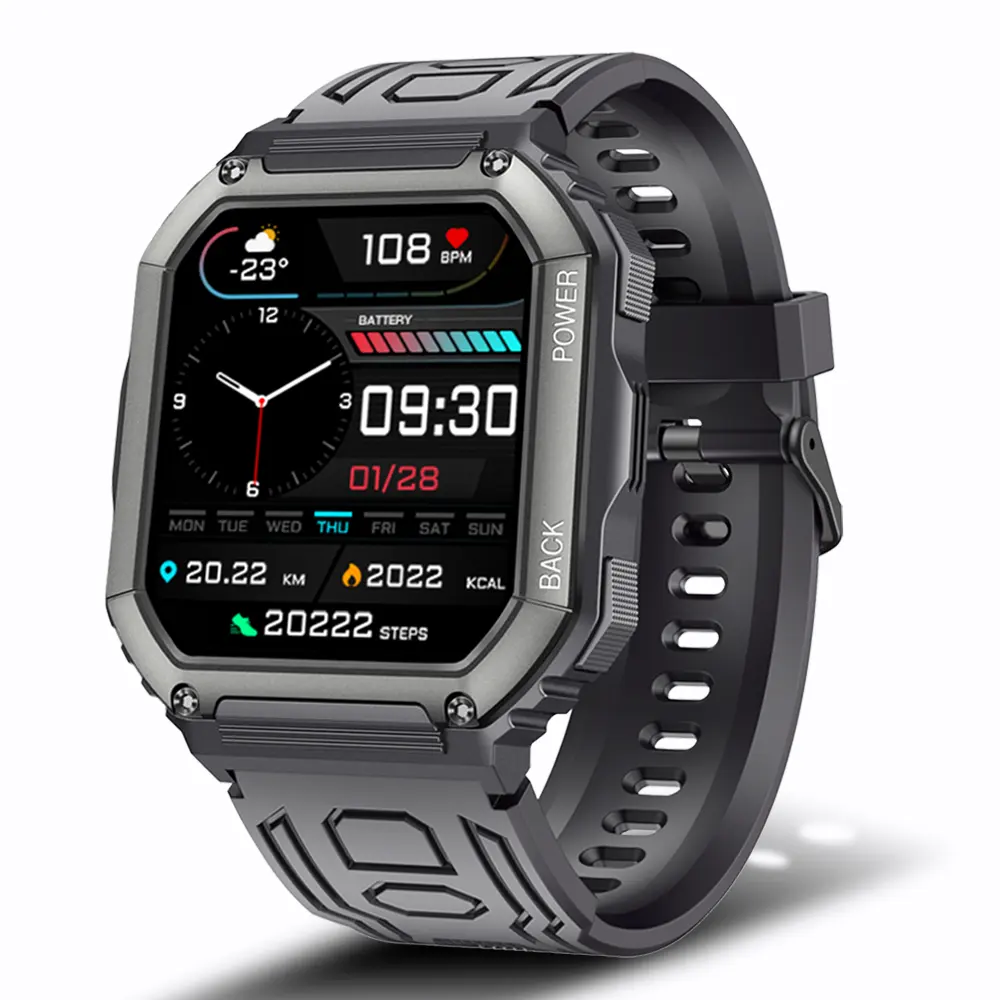 SENBONO C20S Neue Smart Watch Männer Große Batterie Musik spielen Fitness Tracker BT Dial Call Sport Smartwatch Männer für IOS Android C20