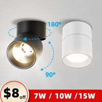 Spot de plafonnier led monté en surface pliable ajuster le projecteur projecteurs de lumière led downlight/projecteur led/lumière led vers le bas