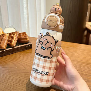ขวดน้ำเก็บอุณหภูมิ Hello Cappy Kids ขนาด 500 มล. พร้อมหลอดดูดคู่ สำหรับโรงเรียน ฤดูร้อน ปี 2025 - Product Image 5
