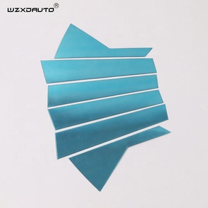 WZXD Auto Side Door <b>Pillar</b> Posts Trim <b>Stainless</b> <b>Steel</b> <b>Cover</b> Car Care Window <b>Pillars</b> Protector Sticker for 2015 - Product Image 2