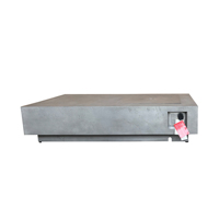 Table de foyer au gaz rectangulaire élégante en acier avec foyer au propane écologique de 70 000 BTU pour une utilisation en intérieur/extérieur