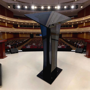<span class=keywords><strong>Atril</strong></span> de Acrílico Transparente Moderno Púlpito de Lucita para Iglesia Podio Portátil de Bienvenida Elevable para Hogar Bar Escuela Supermercado - Product Image 1