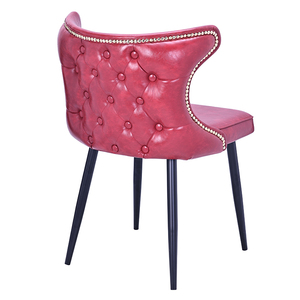 Échantillon Gratuit - <span class=keywords><strong>Chaise</strong></span> de Salle à Manger Design Nordique Minimaliste Moderne du Milieu du Siècle en Cuir et Chrome à Dossier Haut pour <span class=keywords><strong>Cuisine</strong></span> et Salle à Manger - Product Image 4
