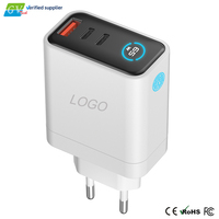 2026 Neues Multi-Port 65W TFT-Display GAN Wandladegerät 2 Type-C/1 USB Schnellladung EU-Stecker Macbook Laptop LED-Licht Umweltfreundlich
