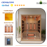 Sauna infrarouge intérieur pour 3 personnes, idéal pour hôtel, avec éclairage LED, excellent rapport qualité-prix