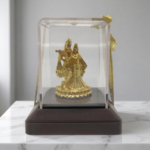 Statue artisanale Radha Shyam en acier inoxydable, idéale pour la décoration de temple domestique, salle de Puja, cadeau de mariage et de festival - Product Image 5