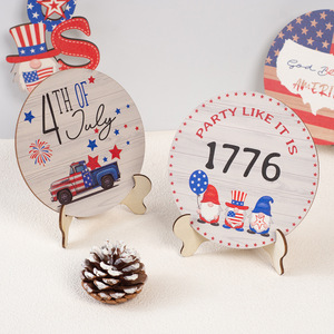 Letreros Decorativos de Madera Patrióticos para el <span class=keywords><strong>4</strong></span> de Julio, Adornos de Mesa con Temática <span class=keywords><strong>del</strong></span> Día de la Independencia de Estados Unidos con Soporte - Product Image 2