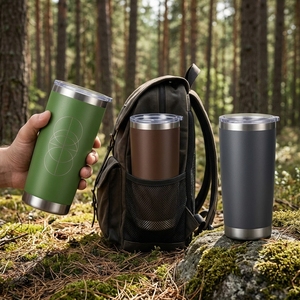 Nueva Taza de Café al por Mayor de 20oz, Vaso Térmico de Acero Inoxidable de Doble Pared, Taza de Viaje con Aislamiento al Vacío y Pajita - Product Image 6