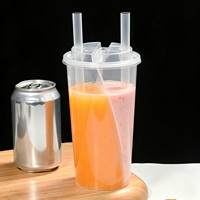 Dubbelwandige deelbeker 700ml, Party Friend deelbeker, perfect voor bubble tea, melkthee, fruitthee, aanpasbare bedrukking