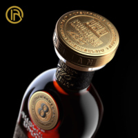 Bouchons de bouteille de vin en alliage de zinc et titane, design personnalisé - Service de remplissage d'émail OEM/ODM pour bouteilles de vin haut de gamme