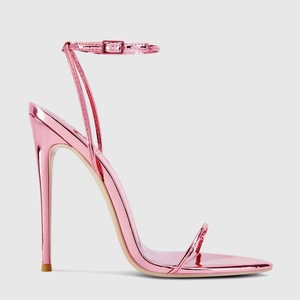 Zapatos de Tacón Alto de Charol con Tiras Estrechas Estilo Romano para Mujer, Zapatos de Fiesta con Punta Puntiaguda, Sandalias de Mujer de Alta Calidad - Product Image 4