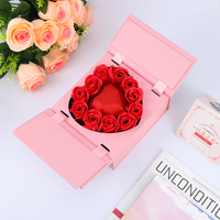 Nouvelle Arrivée 2025 – Boîte Cadeau de Fleurs de Savon Rose pour la Saint-Valentin, Remise de Diplôme, Nouvel An, Fête des Pères, Fête des Mères, Thanksgiving
