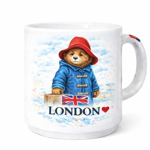 Mug à café en porcelaine 11 oz, motif Ours <span class=keywords><strong>Paddington</strong></span> style Dolomite Angleterre 2026, avec poignée, compatible lave-vaisselle et micro-ondes, idéal pour les voyages - Product Image 4